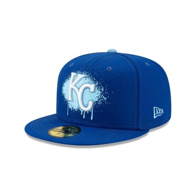 Sapca New Era Kansas City Royals MLB Drip Front 59FIFTY Fitted - Albastri